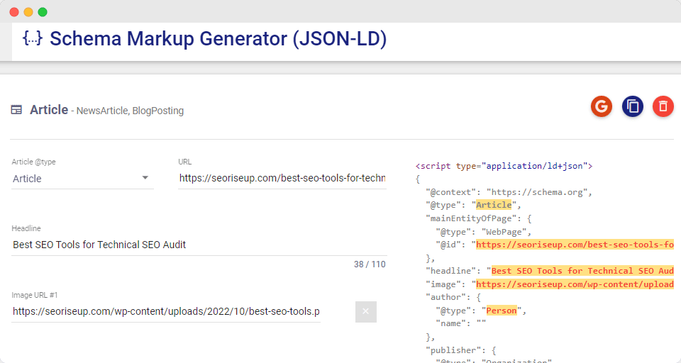 schema markup generator