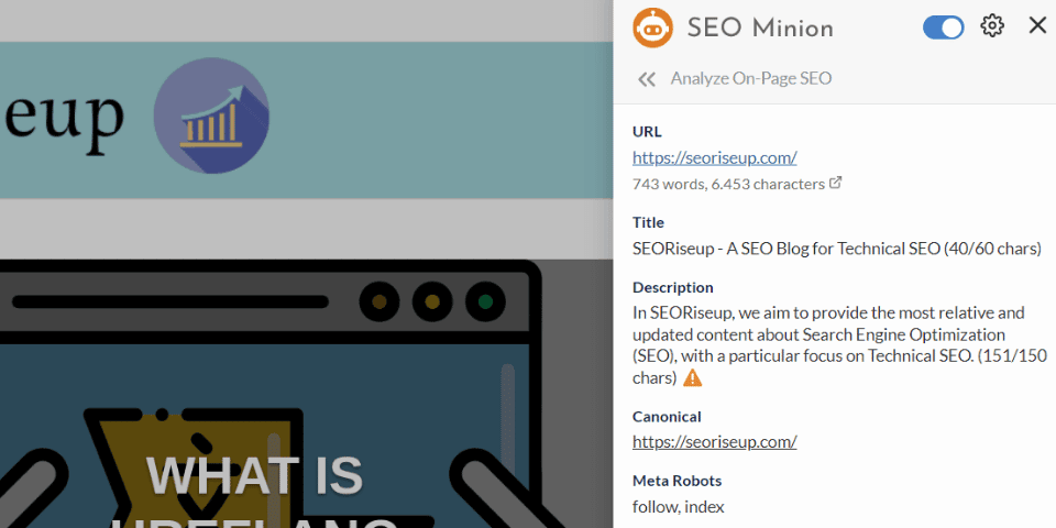 chrome extension seo minion