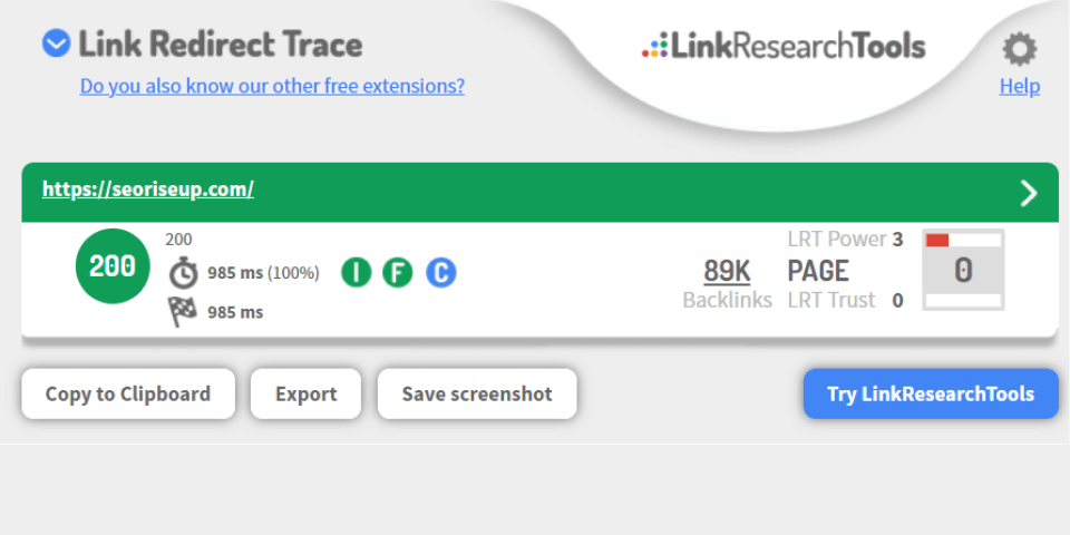 Link Redirect Trace