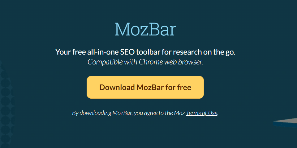 mozbar all-in-one SEO extension