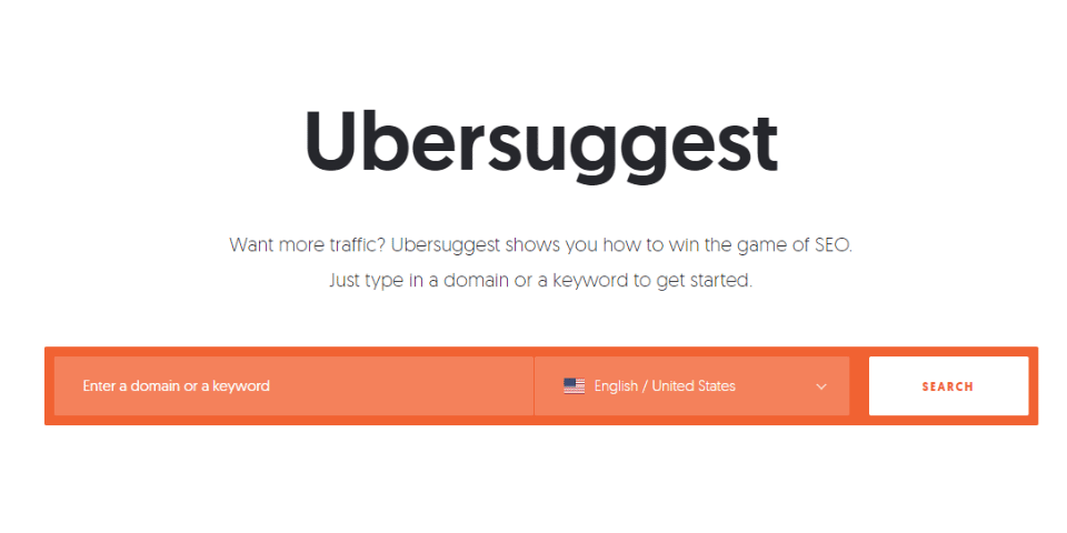 Ubersuggest keyword research