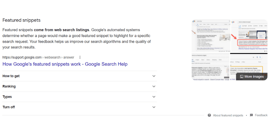 featured snippets